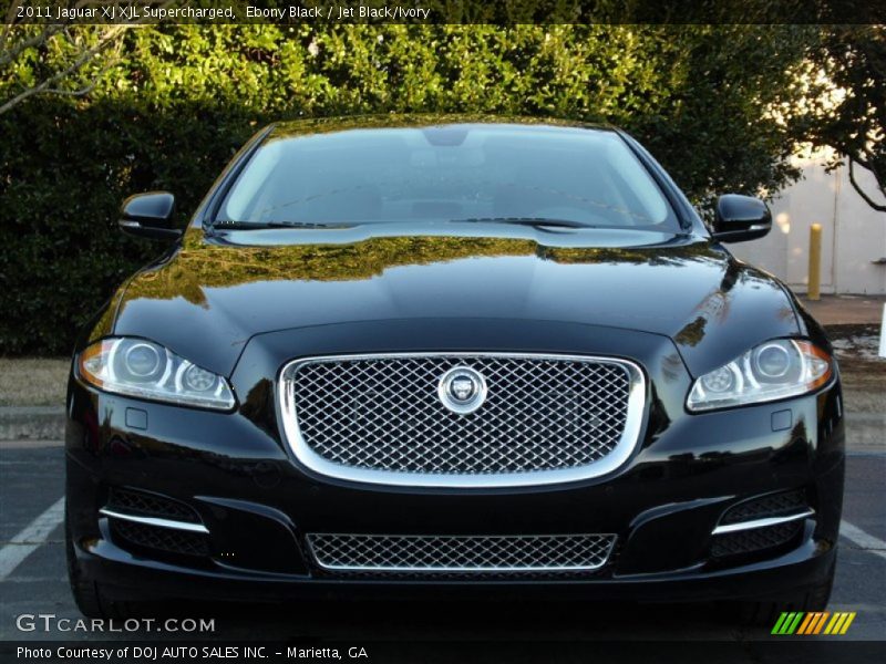 Ebony Black / Jet Black/Ivory 2011 Jaguar XJ XJL Supercharged