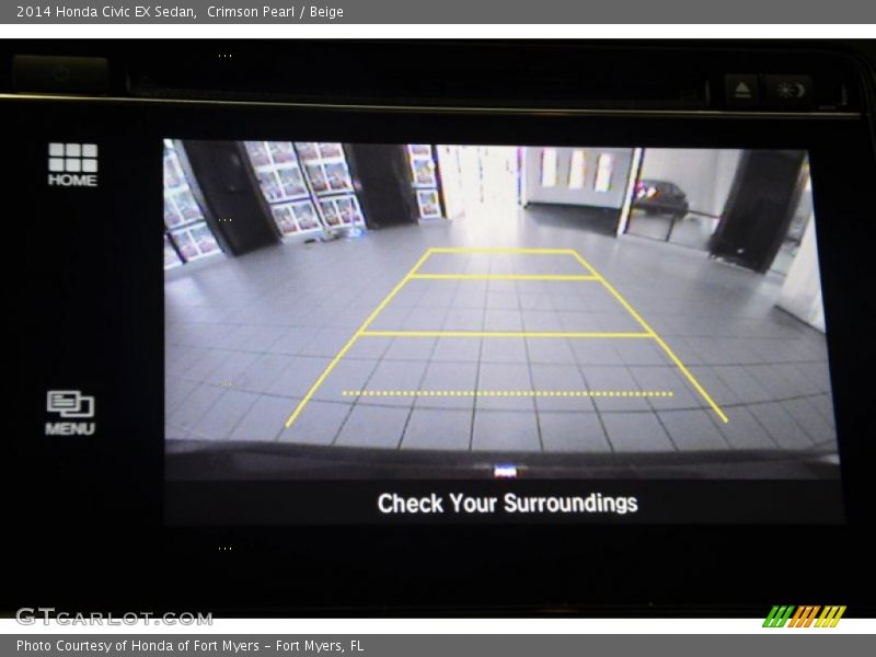 Crimson Pearl / Beige 2014 Honda Civic EX Sedan