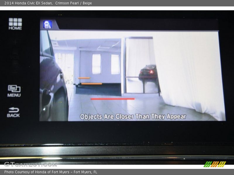 Crimson Pearl / Beige 2014 Honda Civic EX Sedan