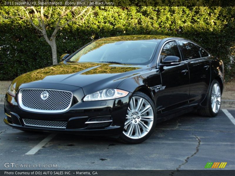 Ebony Black / Jet Black/Ivory 2011 Jaguar XJ XJL Supercharged