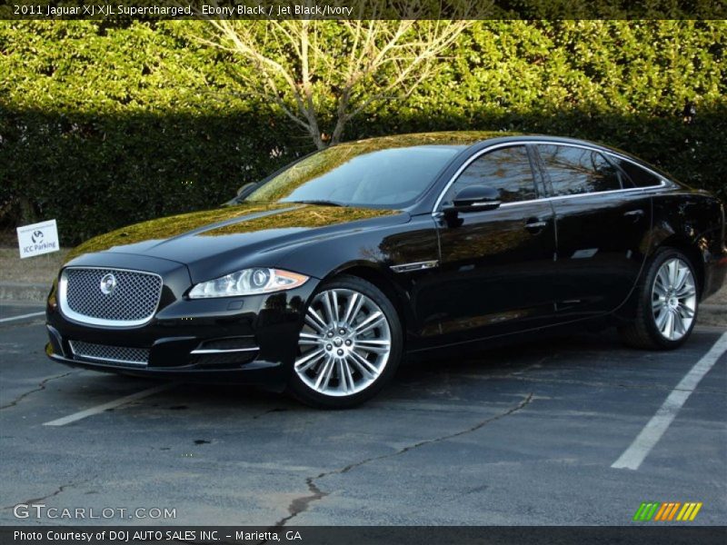 Ebony Black / Jet Black/Ivory 2011 Jaguar XJ XJL Supercharged