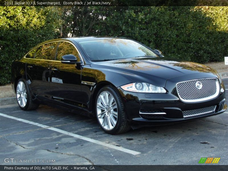 Ebony Black / Jet Black/Ivory 2011 Jaguar XJ XJL Supercharged