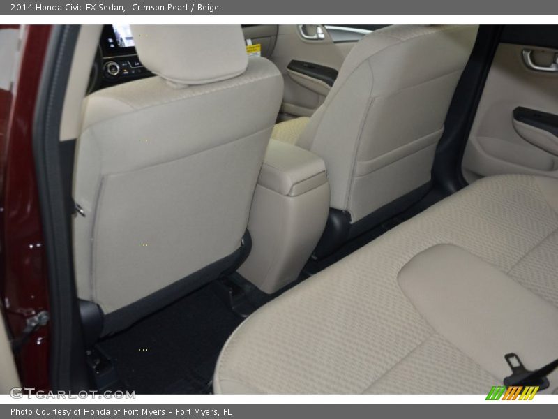 Crimson Pearl / Beige 2014 Honda Civic EX Sedan