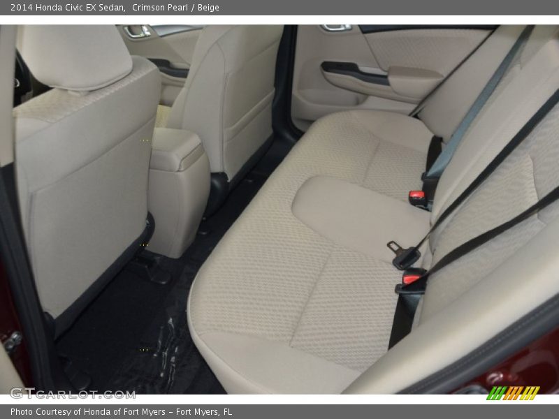 Crimson Pearl / Beige 2014 Honda Civic EX Sedan