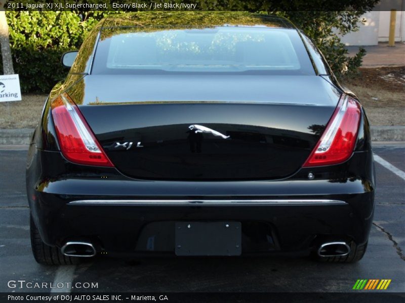 Ebony Black / Jet Black/Ivory 2011 Jaguar XJ XJL Supercharged