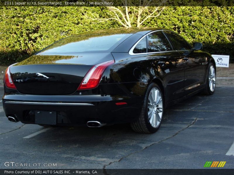 Ebony Black / Jet Black/Ivory 2011 Jaguar XJ XJL Supercharged