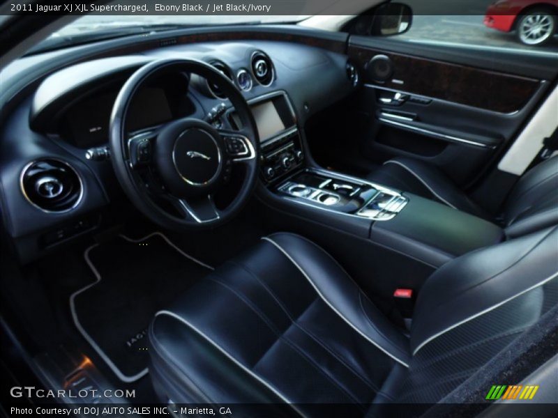 Ebony Black / Jet Black/Ivory 2011 Jaguar XJ XJL Supercharged