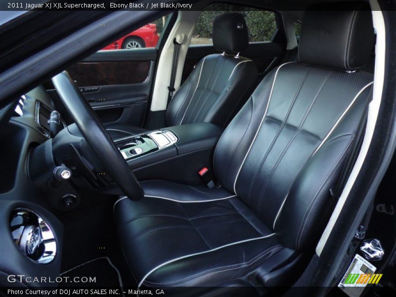 Ebony Black / Jet Black/Ivory 2011 Jaguar XJ XJL Supercharged