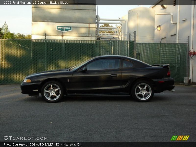 Black / Black 1996 Ford Mustang V6 Coupe