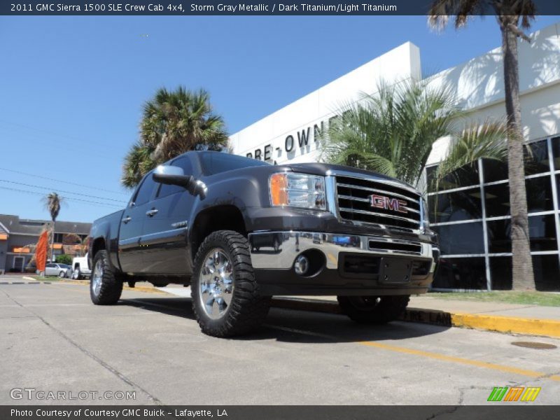 Storm Gray Metallic / Dark Titanium/Light Titanium 2011 GMC Sierra 1500 SLE Crew Cab 4x4