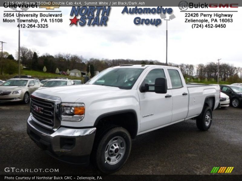 Summit White / Jet Black/Dark Ash 2015 GMC Sierra 2500HD Double Cab 4x4