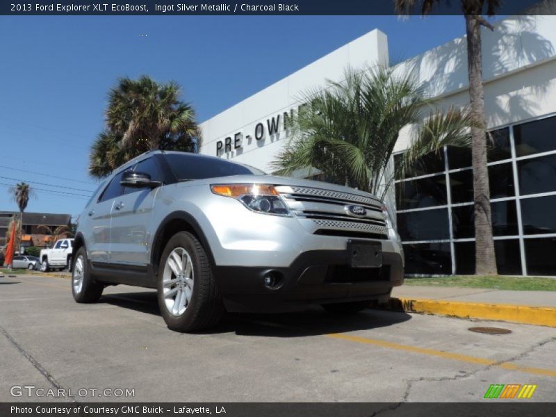 Ingot Silver Metallic / Charcoal Black 2013 Ford Explorer XLT EcoBoost