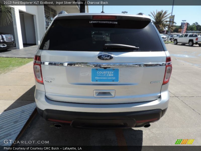 Ingot Silver Metallic / Charcoal Black 2013 Ford Explorer XLT EcoBoost