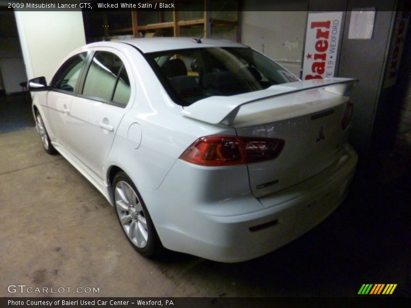 Wicked White Satin / Black 2009 Mitsubishi Lancer GTS