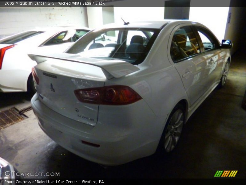 Wicked White Satin / Black 2009 Mitsubishi Lancer GTS