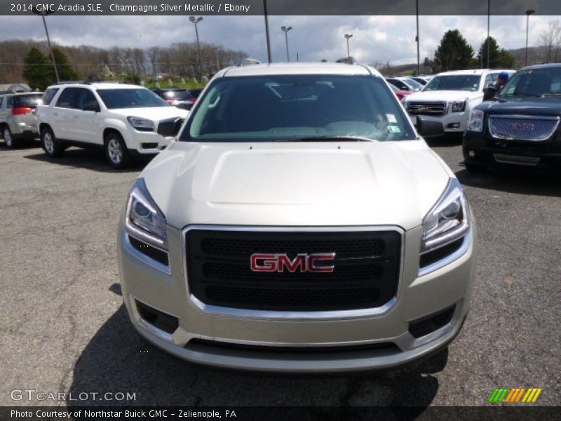 Champagne Silver Metallic / Ebony 2014 GMC Acadia SLE