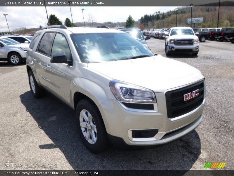 Champagne Silver Metallic / Ebony 2014 GMC Acadia SLE