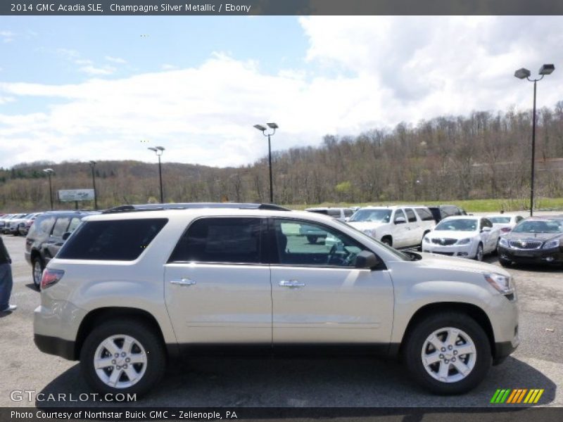 Champagne Silver Metallic / Ebony 2014 GMC Acadia SLE