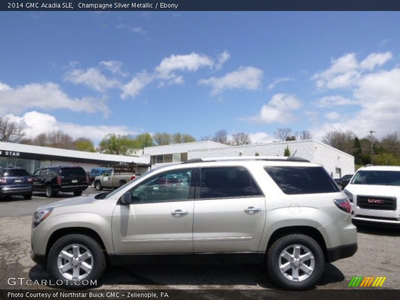 Champagne Silver Metallic / Ebony 2014 GMC Acadia SLE