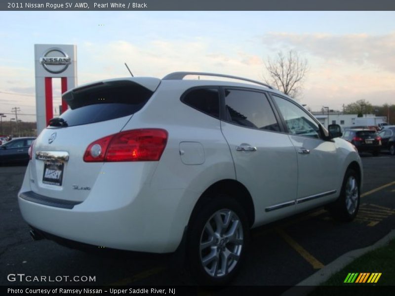 Pearl White / Black 2011 Nissan Rogue SV AWD