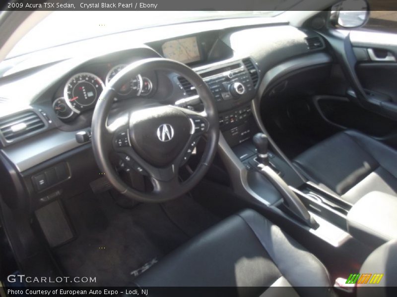 Crystal Black Pearl / Ebony 2009 Acura TSX Sedan