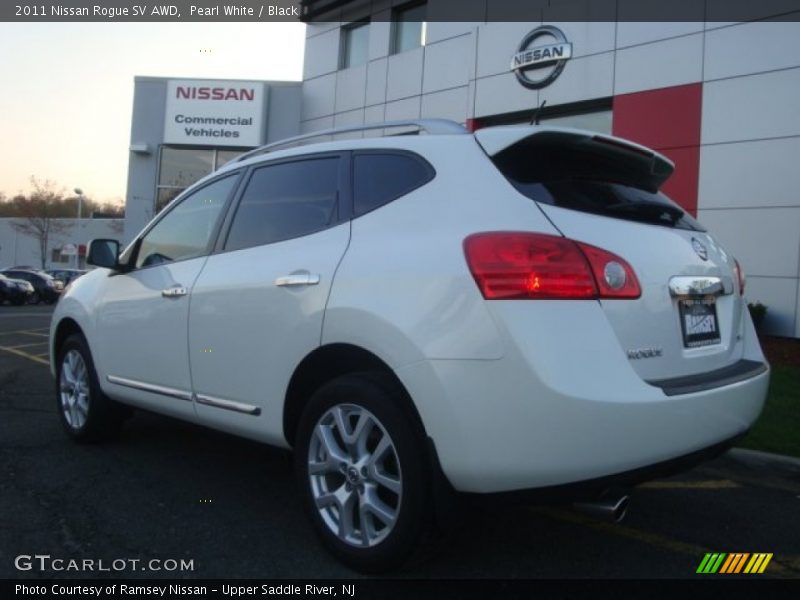 Pearl White / Black 2011 Nissan Rogue SV AWD