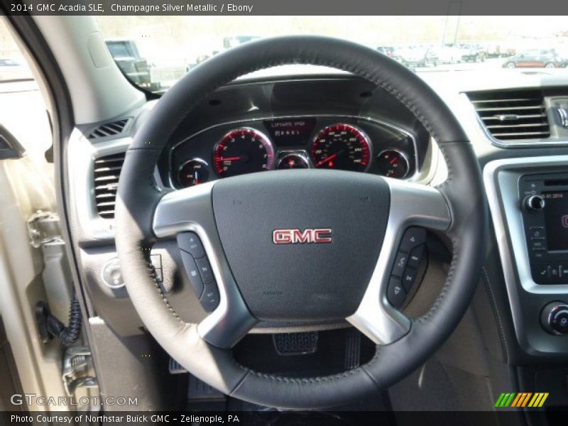 Champagne Silver Metallic / Ebony 2014 GMC Acadia SLE