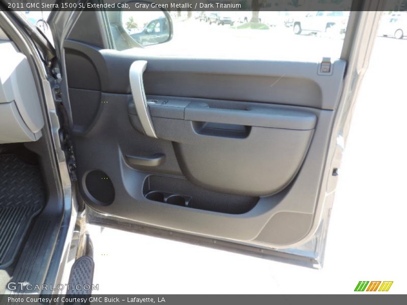 Gray Green Metallic / Dark Titanium 2011 GMC Sierra 1500 SL Extended Cab