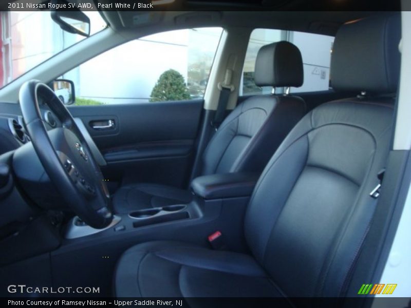 Pearl White / Black 2011 Nissan Rogue SV AWD