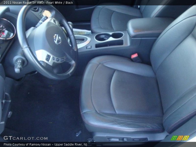 Pearl White / Black 2011 Nissan Rogue SV AWD