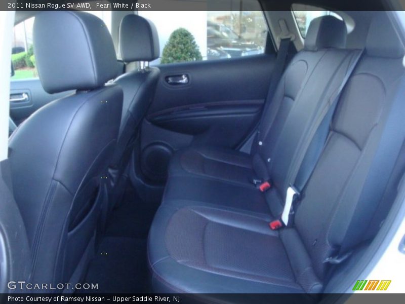 Pearl White / Black 2011 Nissan Rogue SV AWD