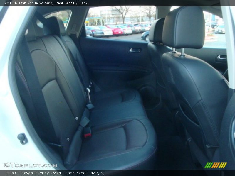 Pearl White / Black 2011 Nissan Rogue SV AWD