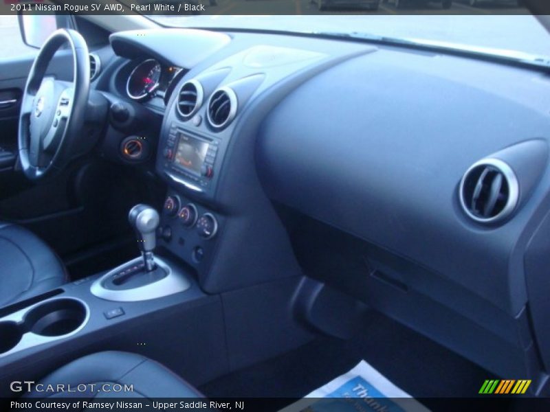 Pearl White / Black 2011 Nissan Rogue SV AWD