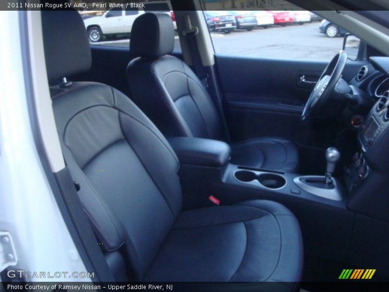 Pearl White / Black 2011 Nissan Rogue SV AWD