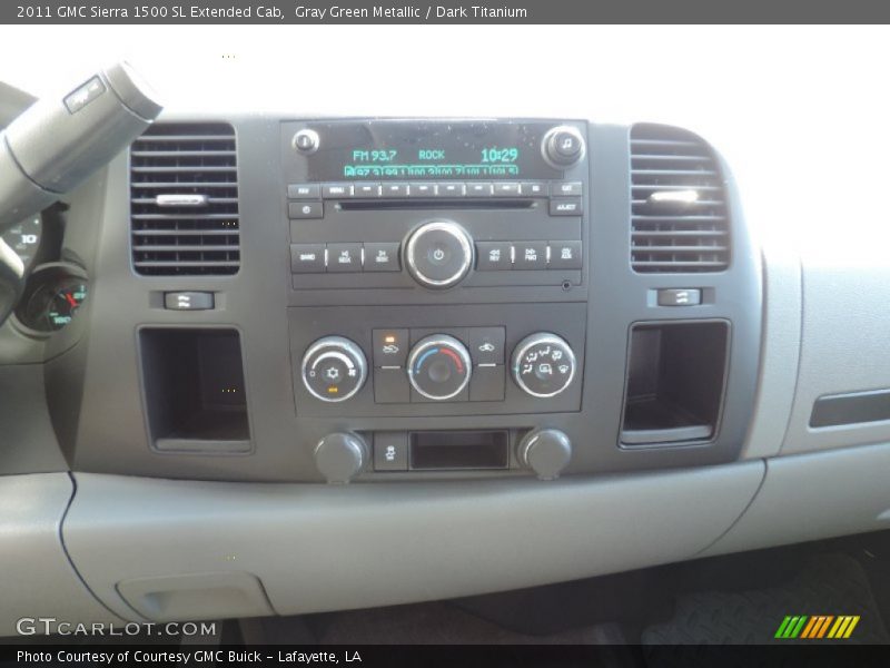 Gray Green Metallic / Dark Titanium 2011 GMC Sierra 1500 SL Extended Cab