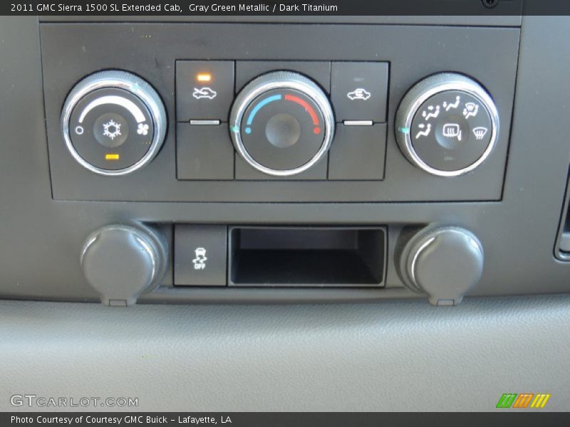 Gray Green Metallic / Dark Titanium 2011 GMC Sierra 1500 SL Extended Cab