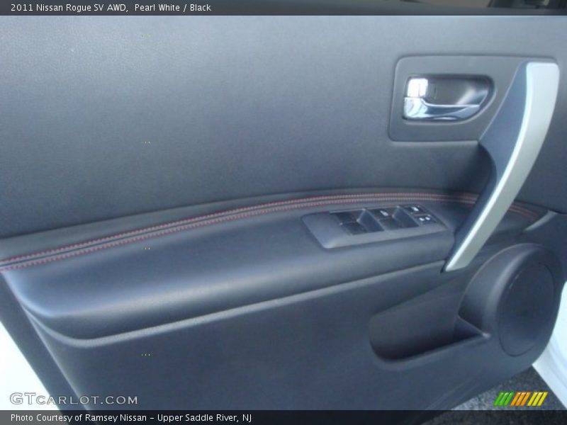 Pearl White / Black 2011 Nissan Rogue SV AWD