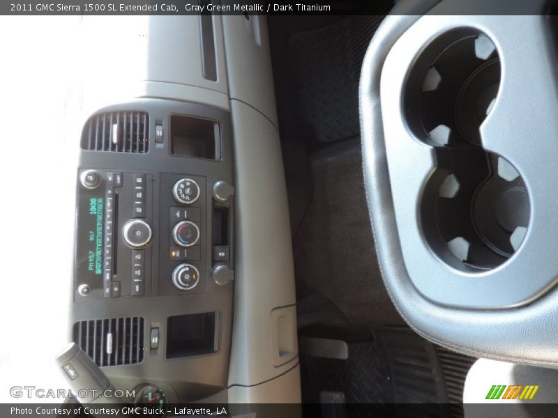 Gray Green Metallic / Dark Titanium 2011 GMC Sierra 1500 SL Extended Cab