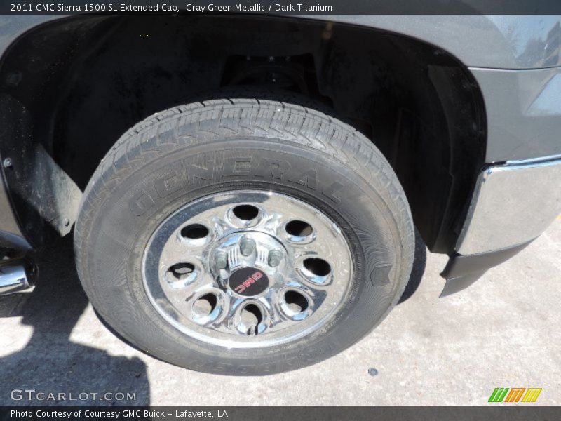 Gray Green Metallic / Dark Titanium 2011 GMC Sierra 1500 SL Extended Cab