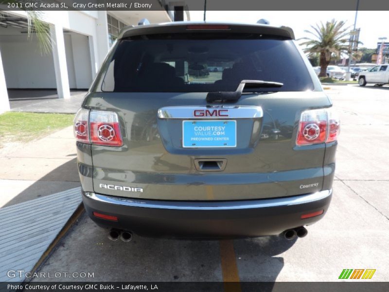 Gray Green Metallic / Ebony 2011 GMC Acadia SL
