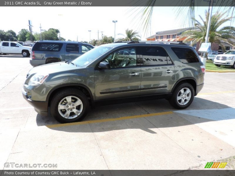 Gray Green Metallic / Ebony 2011 GMC Acadia SL