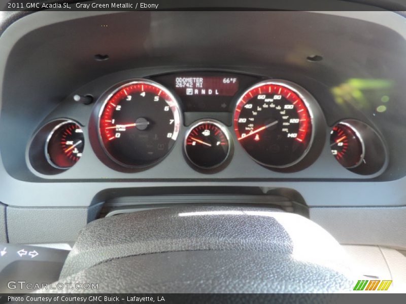 Gray Green Metallic / Ebony 2011 GMC Acadia SL