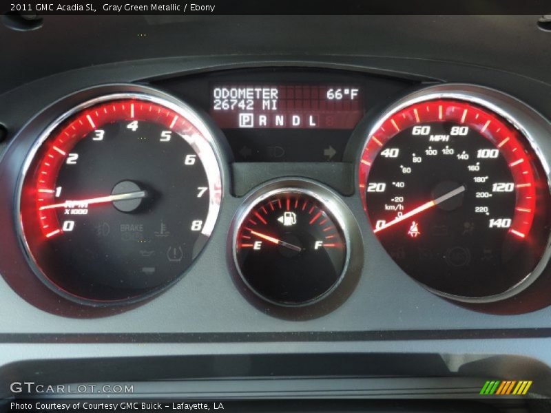 Gray Green Metallic / Ebony 2011 GMC Acadia SL