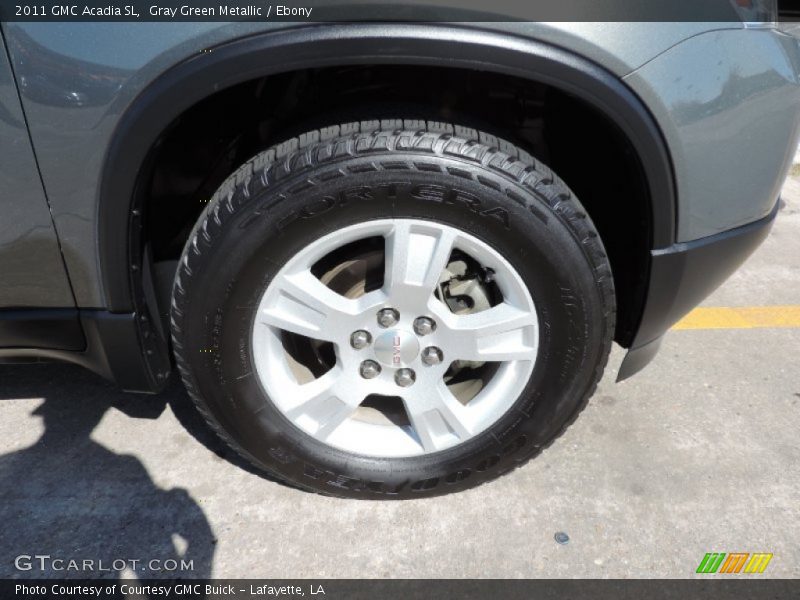 Gray Green Metallic / Ebony 2011 GMC Acadia SL
