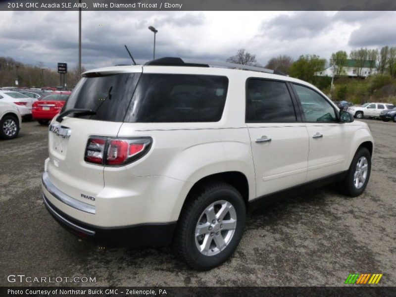White Diamond Tricoat / Ebony 2014 GMC Acadia SLE AWD