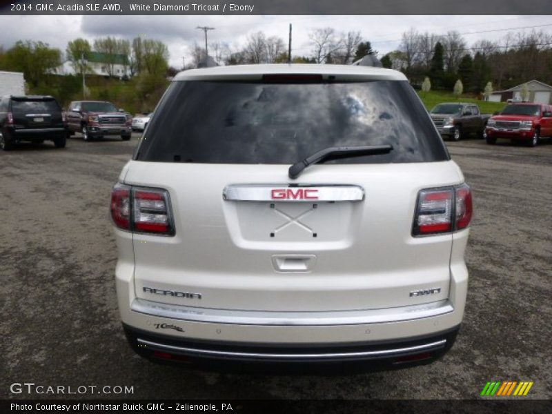 White Diamond Tricoat / Ebony 2014 GMC Acadia SLE AWD