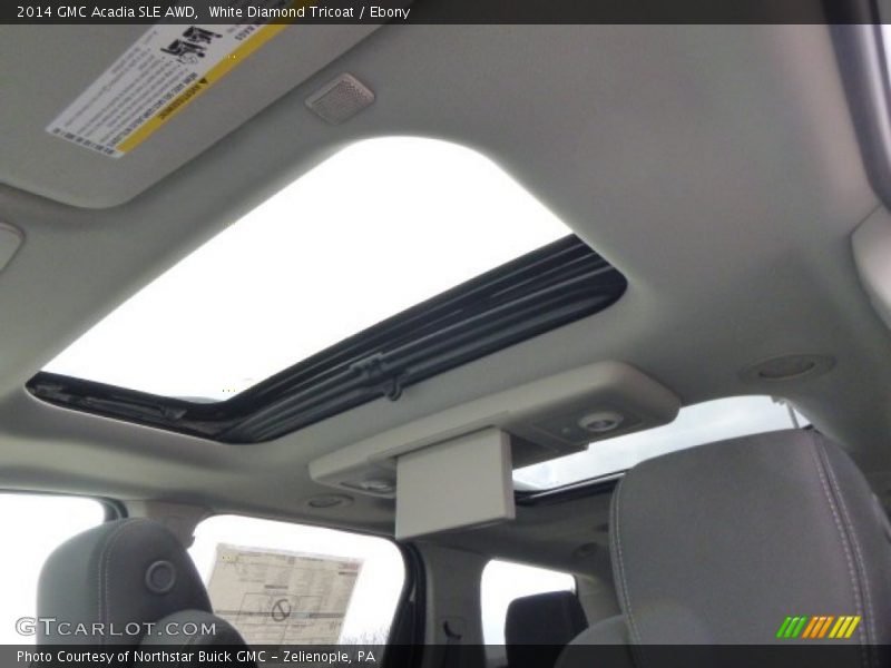 White Diamond Tricoat / Ebony 2014 GMC Acadia SLE AWD