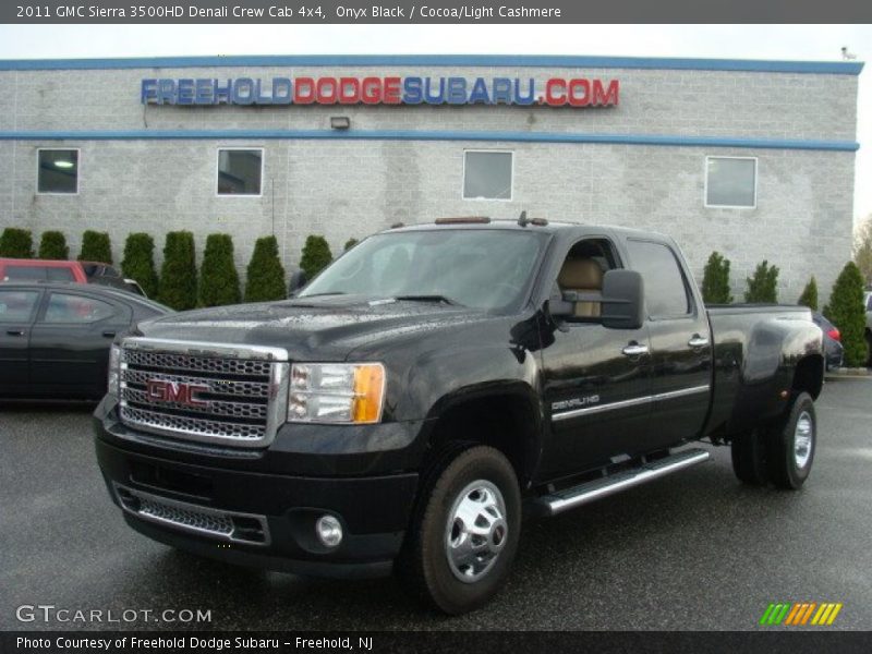 Onyx Black / Cocoa/Light Cashmere 2011 GMC Sierra 3500HD Denali Crew Cab 4x4