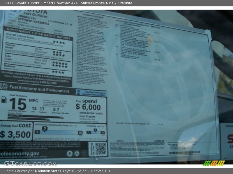 Sunset Bronze Mica / Graphite 2014 Toyota Tundra Limited Crewmax 4x4