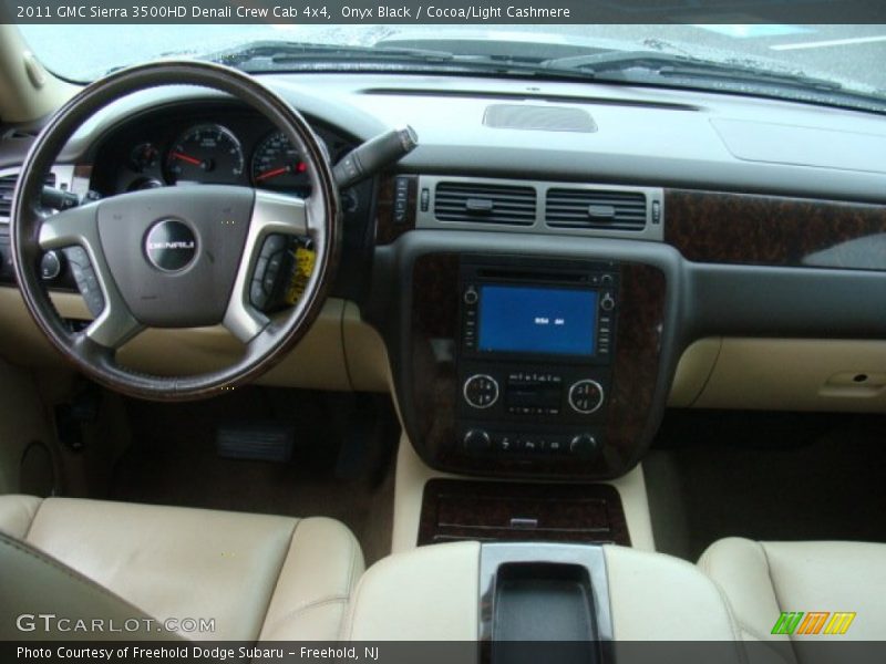 Onyx Black / Cocoa/Light Cashmere 2011 GMC Sierra 3500HD Denali Crew Cab 4x4